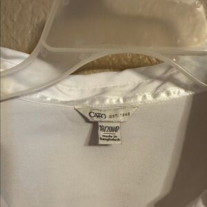 Cato White Women's Blouse - Classic Round Neck